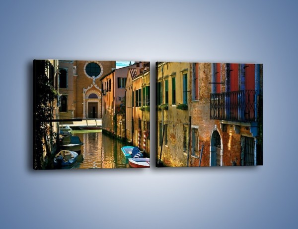 Obraz na płótnie – Cały urok Wenecji w jednym kadrze – dwuczęściowy kwadratowy poziomy AM371