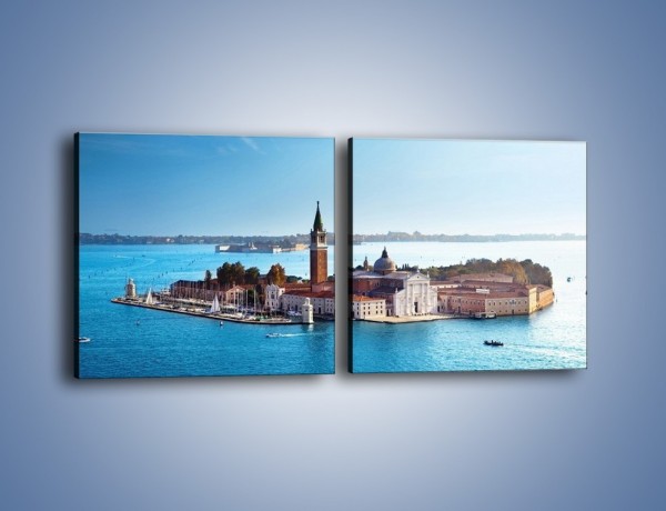 Obraz na płótnie – Wyspa San Giorgio Maggiore – dwuczęściowy kwadratowy poziomy AM380