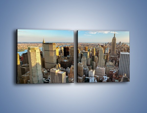 Obraz na płótnie – Manhattan w Nowym Yorku – dwuczęściowy kwadratowy poziomy AM412
