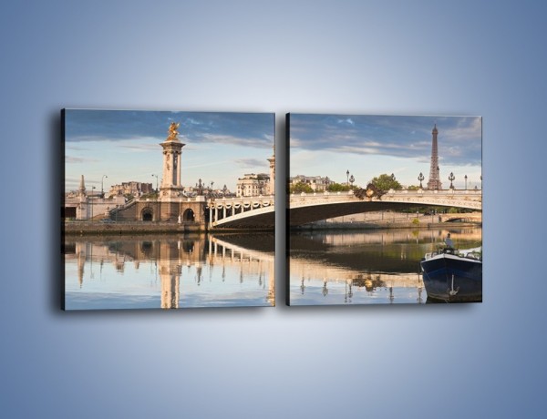 Obraz na płótnie – Most Aleksandra III w Paryżu – dwuczęściowy kwadratowy poziomy AM429
