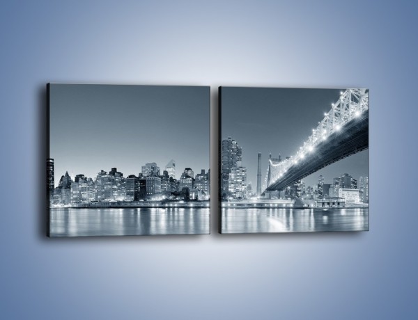 Obraz na płótnie – Panorama Nowego Yorku – dwuczęściowy kwadratowy poziomy AM439