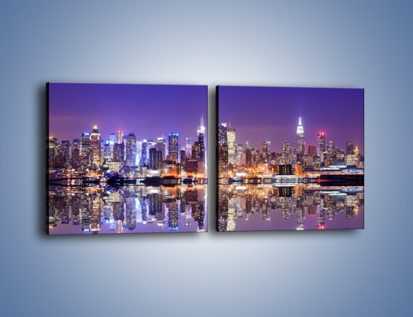 Obraz na płótnie – Panorama Midtown Manhattan – dwuczęściowy kwadratowy poziomy AM492