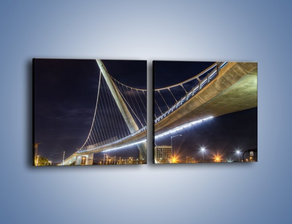 Obraz na płótnie – Harbor Drive Pedestrian Bridge – dwuczęściowy kwadratowy poziomy AM578