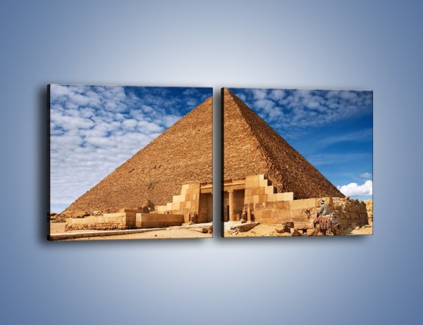 Obraz na płótnie – Wejście do egipskiej piramidy – dwuczęściowy kwadratowy poziomy AM602