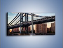 Obraz na płótnie – Manhattan Bridge – dwuczęściowy kwadratowy poziomy AM607