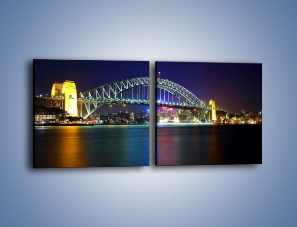 Obraz na płótnie – Sydney Harbour Bridge – dwuczęściowy kwadratowy poziomy AM629