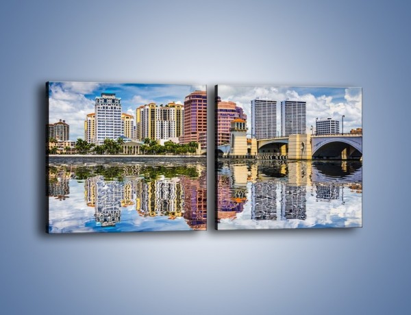 Obraz na płótnie – West Palm Beach na Florydzie – dwuczęściowy kwadratowy poziomy AM646