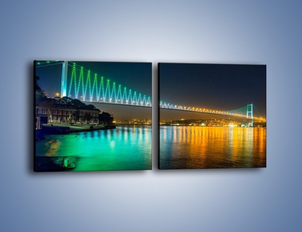 Obraz na płótnie – Most Bosforski w Turcji – dwuczęściowy kwadratowy poziomy AM654
