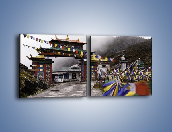Obraz na płótnie – Brama do miasta Tawang w Tybecie – dwuczęściowy kwadratowy poziomy AM689