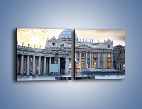 Obraz na płótnie – Bazylika św. Piotra w Watykanie – dwuczęściowy kwadratowy poziomy AM722