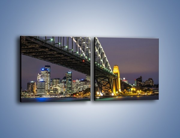 Obraz na płótnie – Sydney Harbour Bridge – dwuczęściowy kwadratowy poziomy AM803
