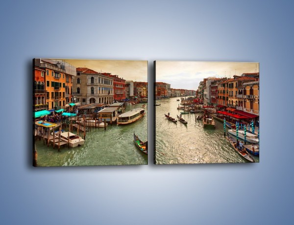 Obraz na płótnie – Wenecka architektura w Canal Grande – dwuczęściowy kwadratowy poziomy AM810