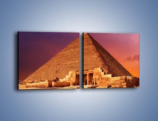 Obraz na płótnie – Piramida w Egipcie – dwuczęściowy kwadratowy poziomy AM812