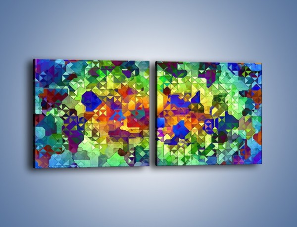 Obraz na płótnie – Mozaika w kolorze – dwuczęściowy kwadratowy poziomy GR373
