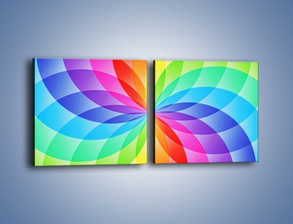 Obraz na płótnie – Płatki bardzo kolorowe – dwuczęściowy kwadratowy poziomy GR590