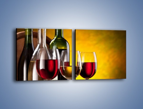 Obraz na płótnie – Wino z orzechami – dwuczęściowy kwadratowy poziomy JN077