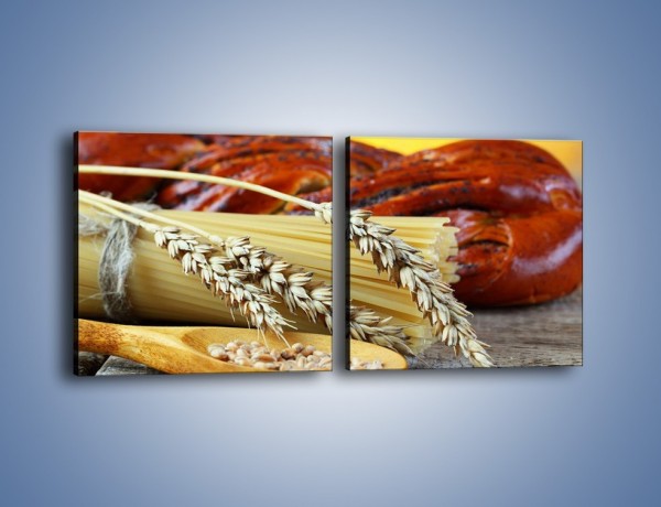 Obraz na płótnie – Chleb pszenno-kukurydziany – dwuczęściowy kwadratowy poziomy JN090