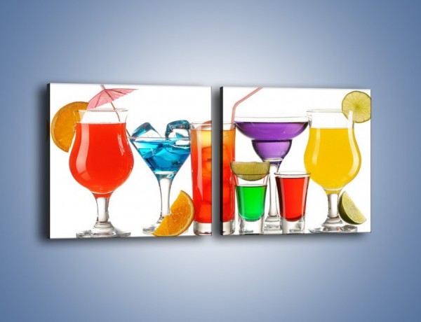 Obraz na płótnie – Wakacyjne party z alkoholem – dwuczęściowy kwadratowy poziomy JN092