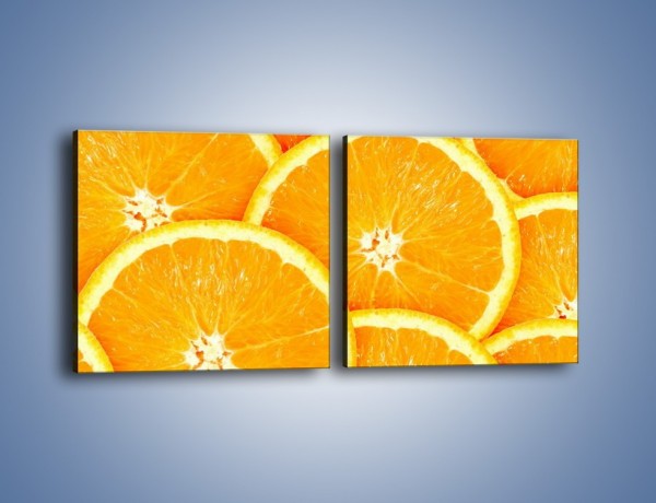Obraz na płótnie – Pomarańczowy zawrót głowy – dwuczęściowy kwadratowy poziomy JN154