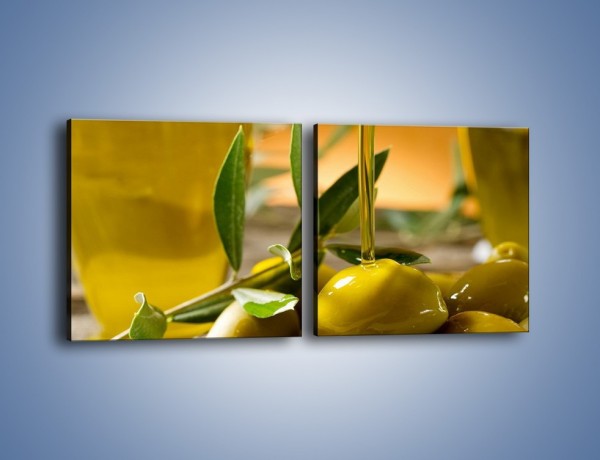 Obraz na płótnie – Oliwa z oliwek – dwuczęściowy kwadratowy poziomy JN195