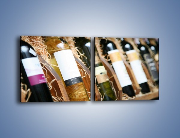 Obraz na płótnie – Kolekcja win – dwuczęściowy kwadratowy poziomy JN212