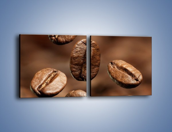 Obraz na płótnie – Kawowe uniesienie – dwuczęściowy kwadratowy poziomy JN214