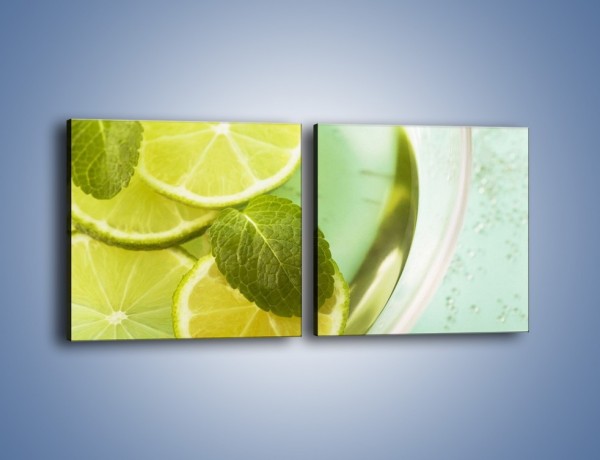 Obraz na płótnie – Lemoniada idealna na upały – dwuczęściowy kwadratowy poziomy JN252