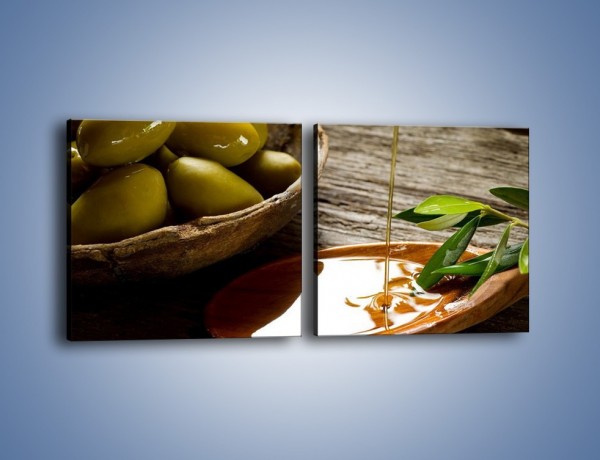 Obraz na płótnie – Bogactwa wydobyte z oliwek – dwuczęściowy kwadratowy poziomy JN270