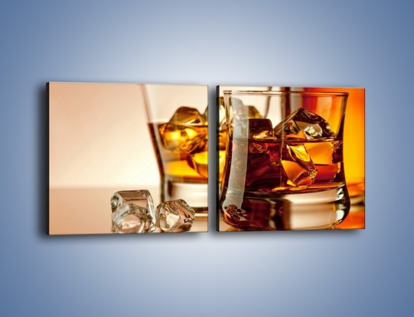 Obraz na płótnie – Męskie rozmowy przy whisky – dwuczęściowy kwadratowy poziomy JN318