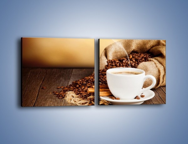 Obraz na płótnie – Zaproszenie na pogaduchy przy kawie – dwuczęściowy kwadratowy poziomy JN320
