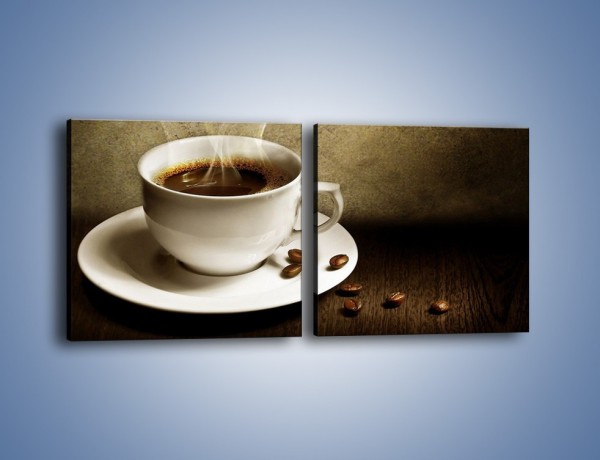 Obraz na płótnie – Kawa ze szczyptą szarości – dwuczęściowy kwadratowy poziomy JN345