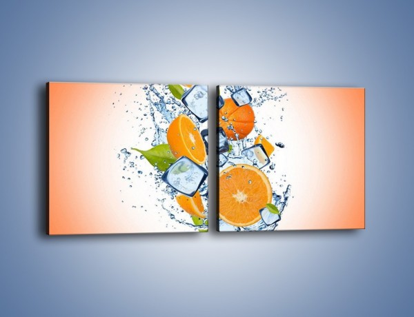 Obraz na płótnie – Pomarańczowe trio w powietrzu – dwuczęściowy kwadratowy poziomy JN499