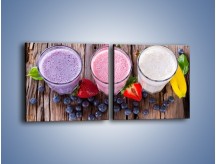 Obraz na płótnie – Świeże smoothy o poranku – dwuczęściowy kwadratowy poziomy JN507