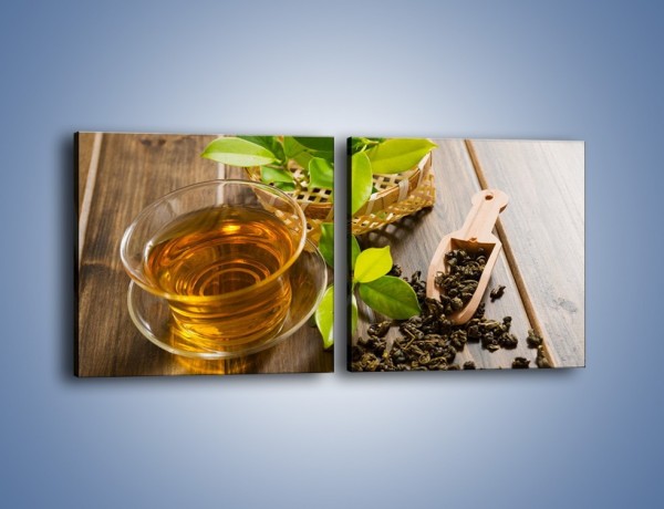 Obraz na płótnie – Herbata mięta i nie tylko – dwuczęściowy kwadratowy poziomy JN592
