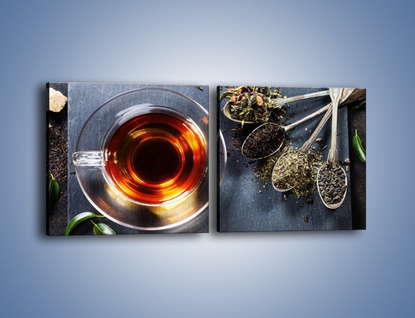 Obraz na płótnie – Herbata i inne dodatki – dwuczęściowy kwadratowy poziomy JN596