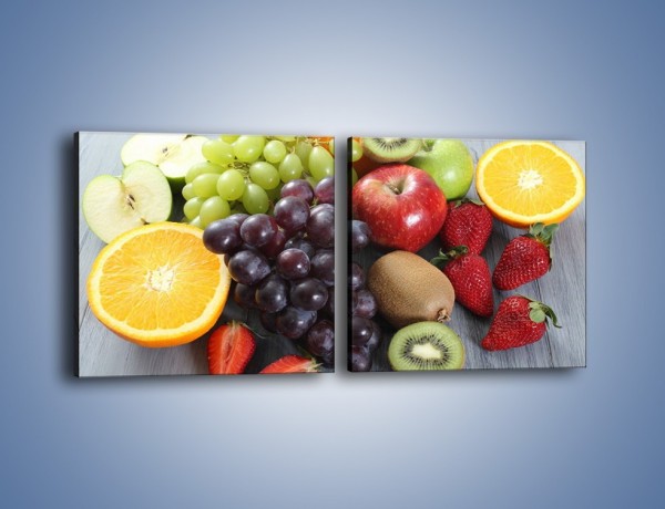 Obraz na płótnie – Idealna pora na owoce – dwuczęściowy kwadratowy poziomy JN631