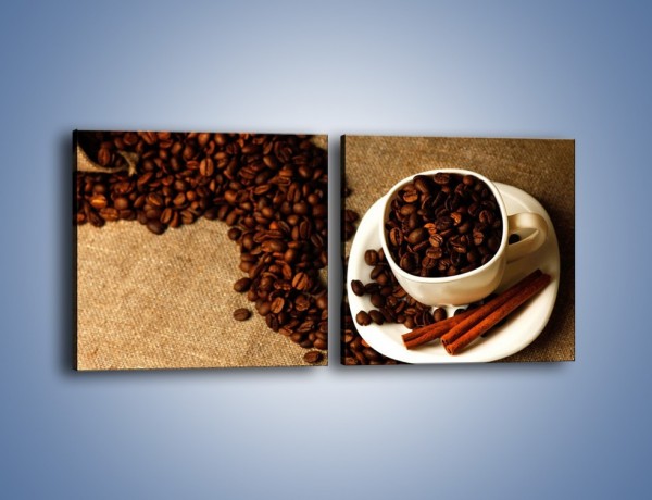 Obraz na płótnie – Kierunek w stronę kawy – dwuczęściowy kwadratowy poziomy JN643
