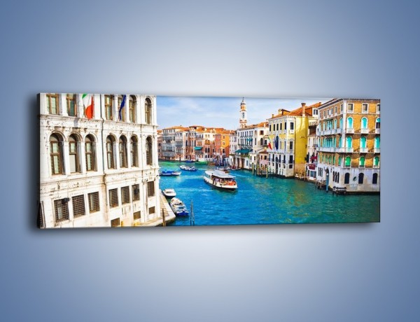 Obraz na płótnie – Kolorowy świat Wenecji – jednoczęściowy panoramiczny AM362
