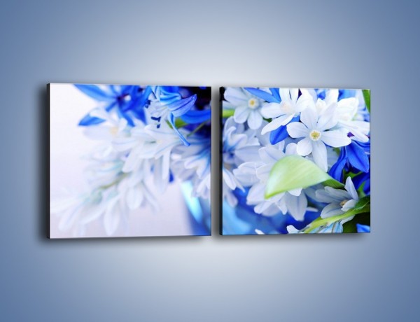 Obraz na płótnie – Kwiaty dla królowej śniegu – dwuczęściowy kwadratowy poziomy K004