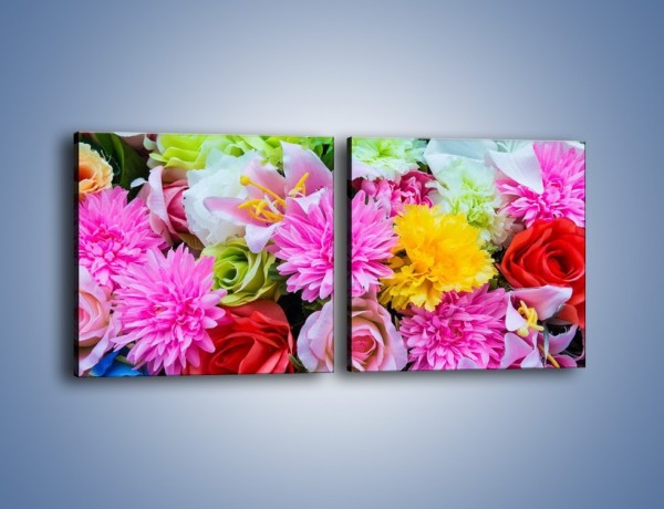 Obraz na płótnie – Wszystkie kwiaty lata – dwuczęściowy kwadratowy poziomy K464