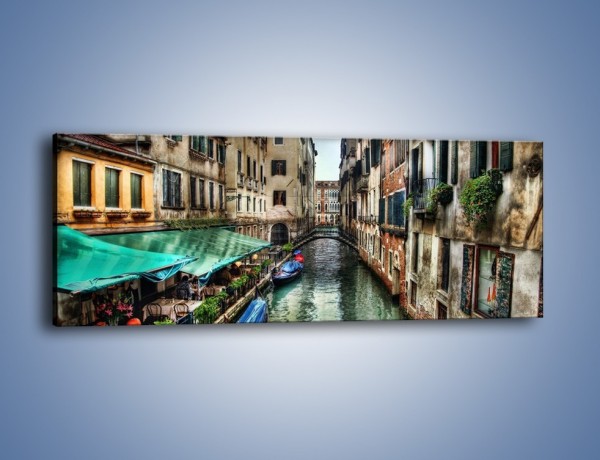 Obraz na płótnie – Wenecka uliczka w kolorach HDR – jednoczęściowy panoramiczny AM374
