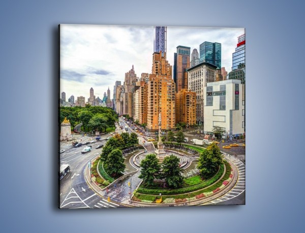 Obraz na płótnie – Rondo Columbus Circle w Nowym Jorku – jednoczęściowy kwadratowy AM694