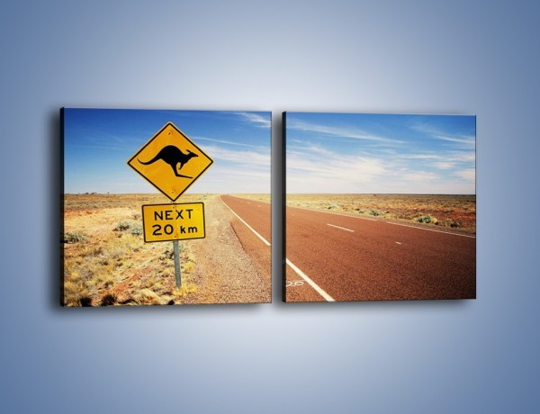 Obraz na płótnie – Droga do raju przez australię – dwuczęściowy kwadratowy poziomy KN315
