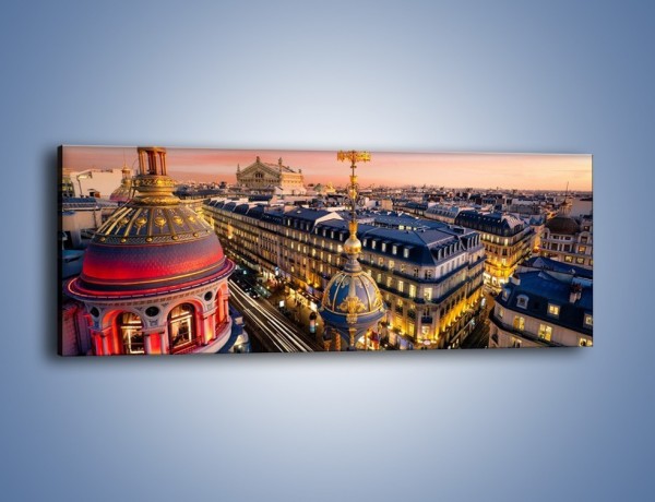 Obraz na płótnie – Paryska architektura – jednoczęściowy panoramiczny AM402