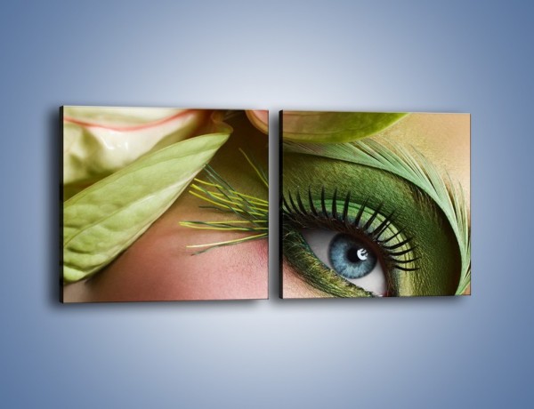 Obraz na płótnie – Oko w zieleni – dwuczęściowy kwadratowy poziomy L050