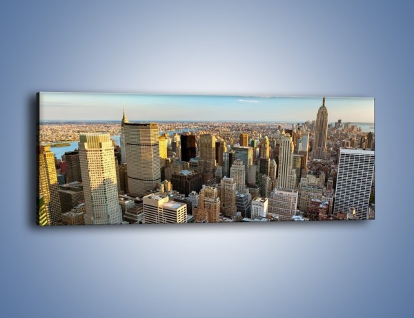 Obraz na płótnie – Manhattan w Nowym Yorku – jednoczęściowy panoramiczny AM412
