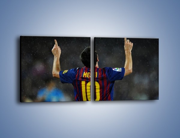 Obraz na płótnie – Messi wielkim zwycięzcą – dwuczęściowy kwadratowy poziomy L241
