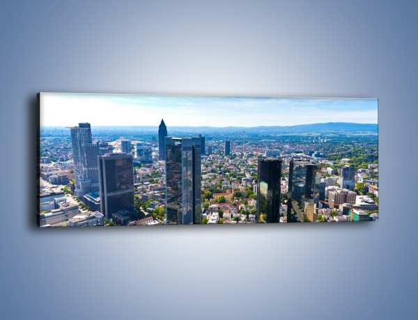 Obraz na płótnie – Panorama Frankfurtu – jednoczęściowy panoramiczny AM414