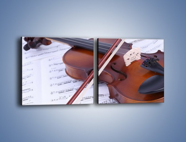 Obraz na płótnie – Melodia grana na skrzypcach – dwuczęściowy kwadratowy poziomy O003