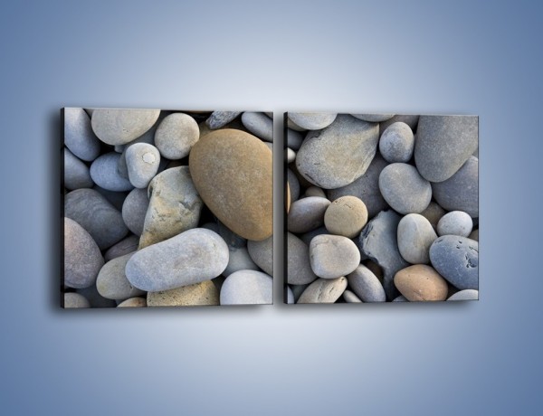 Obraz na płótnie – Kamienie duże i małe – dwuczęściowy kwadratowy poziomy O006